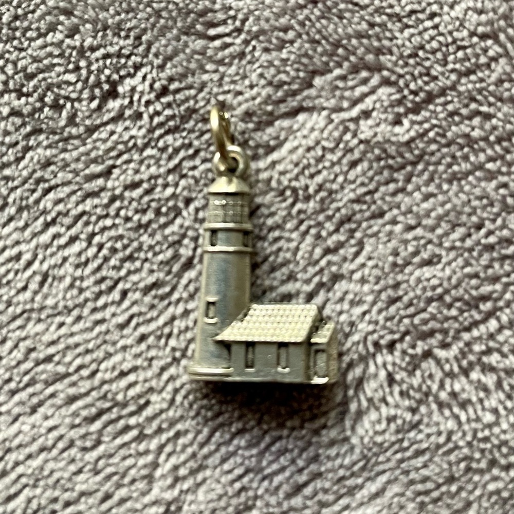 Lighthouse silver charm